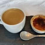 ラ・ブランシュ - ホットコーヒー、ポルチーニのクレームブルュレ