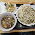 上々うどん - 肉汁うどん＆かき揚げ