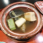 京懐石 美濃吉 竹茂楼 - すっぽん小鍋　焼葱　焼麩