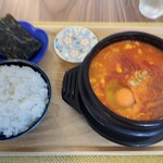 Kokoan - スンドゥブチゲ　ご飯　韓国海苔付き