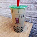 Gong cha - ブラックミルクティー Ｌサイズ 微糖 タピオカ入り