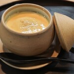 末広寿司 - 白子と梅の茶碗蒸し