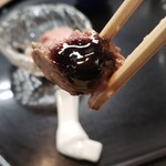 末広寿司 - あん肝に内子の醤油漬けを乗せて食べたら悶絶級の旨さ！