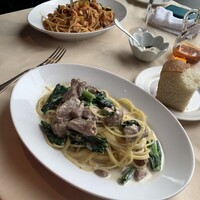 グラナータ TBS店 - もち豚と小松菜のクリームソーススパゲッティ