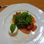L'Atelier de Fujii - 2014再カリフラワーとリコッタチーズのパンナコッタ、サーモンサラダ