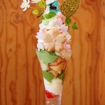 カフェ・ド・リオン パレット - 【2024.02】桜パフェ・SAKURA2024(税込2,288円)