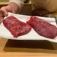 鮨 匠海 - 15トンのニタリクジラの尾の身 13kgしか取れない芯の部分。