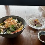 XEX ATAGO GREEN HILLS / tempura & sushi An - 豆腐サラダとお造り