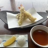 XEX ATAGO GREEN HILLS / tempura & sushi An - 海老と舞茸