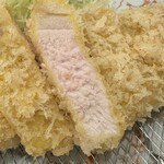 とん唐てん - とんかつ断面