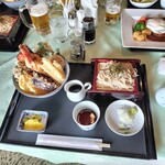 Higashi Tsukuba Kantorikurabu Resutoran - 天丼とざる蕎麦
