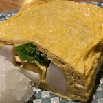 しおて - ホタテと菜花の出汁巻き