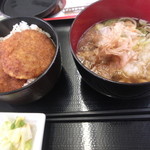 小川家 - ひれかつ丼と蕎麦の、ミニサイズもありますよ。