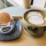 LABO and CAFE YAMAMOTO - ■ 有機ほうじ茶ラテ マカロンセット 1030円