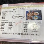 魚常 梅が花 - メニュー