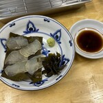 Kushiage Iyasaka - 刺身(昆布〆)、500円(税別)