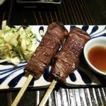 たんか - 【たんか】●たんか特製牛ｻｶﾞﾘ&牛ﾀﾝ串(ﾊｰﾌ&ﾊｰﾌ串)
