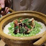 好日 - マナガツオ　西京焼き　木の芽　サヤエンドウ