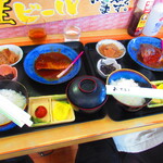 お食事処 河童 - ２人の日替わりワンコインランチ・鯖味噌定食　５００円（税込）【２０２３年２月】