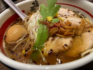 Tenrishiogensui - 天然塩ラーメン［チャーシュー・半熟味玉］