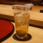 鮨 しみづ - 梅酒ソーダ割り