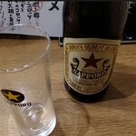 酒と魚とオトコマエ食堂 - ◆サッポロラガービール中瓶