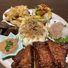 Gohanbaa hitoni yasashiku - セロリの醤油漬け　メンマラー油　梅ナンコツ　さつま揚げ　塩辛　安納芋フライ　いぶりがっこと数の子のポテサラ