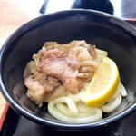 Oomine No Udon Yasan - オリーブ牛は柔らかいけど脂身が多すぎかな。