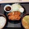 松のや - 料理写真:味噌チキンカツ定食（豚汁変更、クーポンポテサラ）