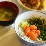 あさくさ食堂 - めんたいシラス丼 (みそ汁付) (￥1,400)