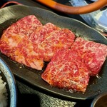 肉匠 いっしん - 黒毛和牛カルビ定食のお肉