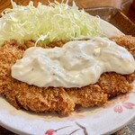 せせらぎ - びんちょう鮪刺＆真鯛刺＆チキン南蛮定食（1,000円）