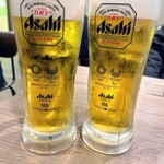 海鮮市場 からっ風 - 生ビールで（大）