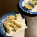 旬味処　ふじせ - うどの穂先天ぷらと酢味噌