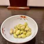 日本酒 かんき - お通し（ひたし豆）