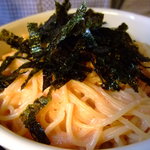 詩々里庵 - 明太子スパゲティー大盛り