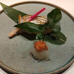 上野 榮 - 太刀魚塩焼き、大根おろしと鯛の酒盗