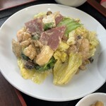 中国料理 峨嵋山 - チーズ味のクリーム炒めは初めてですがけっこう美味い