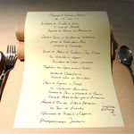 フォリオリーナ・デッラ・ポルタ・フォルトゥーナ - イタリア語で書かれたメニュー