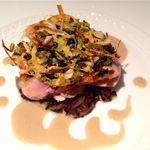 フォリオリーナ・デッラ・ポルタ・フォルトゥーナ - メインは野生のキジ。色とりどりのお野菜のガレットと共に。