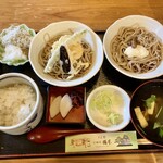 Sobadokoro Hashimoto - 釜揚げしらす丼と2種のそば1485円