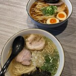 煮干しラーメン にぼってる - 料理写真:６人掛けテーブル席