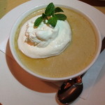 クッチーナ笑多 - ほうじ茶のプディング（５００円）希少糖使用。２０１４年１月