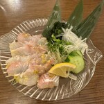 海鮮と地鶏酒場 富乃家 - これが一押しでした！　タイの山椒和え？