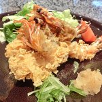 花ごよみ - あじみせランチ 1000円 の大海老の湯葉衣揚げ