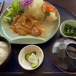 Shokuji Kan Hachi Mantarou - ローズポーク生姜焼き120ｇ御膳