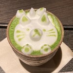 茶寮翠泉 - まろ濃い抹茶ラテ　３Dアート