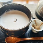 寺カフェ 茶庭 - そば茶のラテ♡