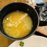 クローバーステーキハウス - スープでなく味噌汁♫