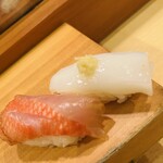 千寿司 - 金目鯛漬け・やりいか